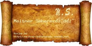 Meitner Seherezádé névjegykártya